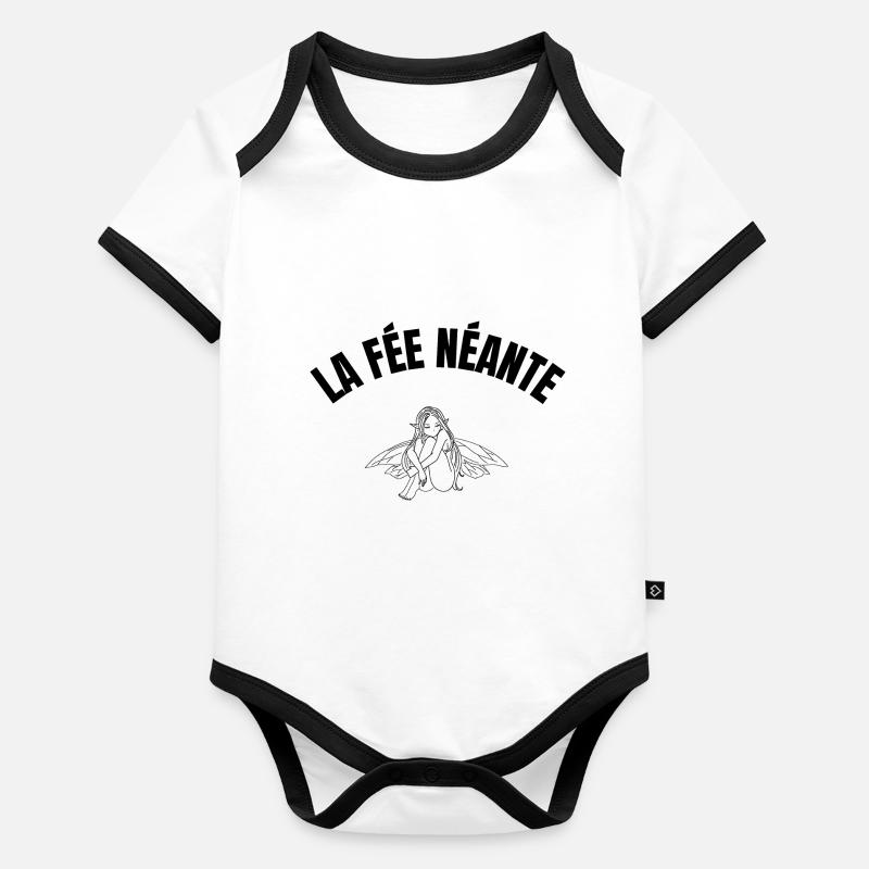 la fée néante Body Bébé bio contrasté manches courtes