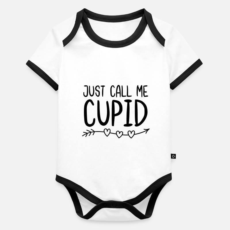 Appelez-moi simplement Cupidon Body Bébé bio contrasté manches courtes