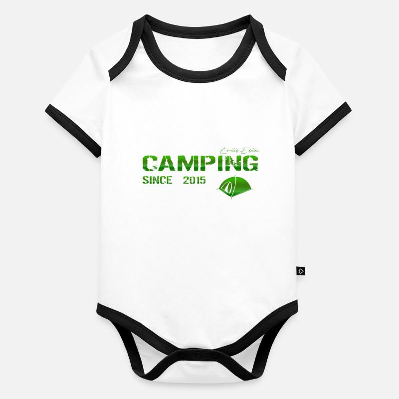Camping 2015 Geschenk Baby Bio-Kurzarm-Kontrastbody