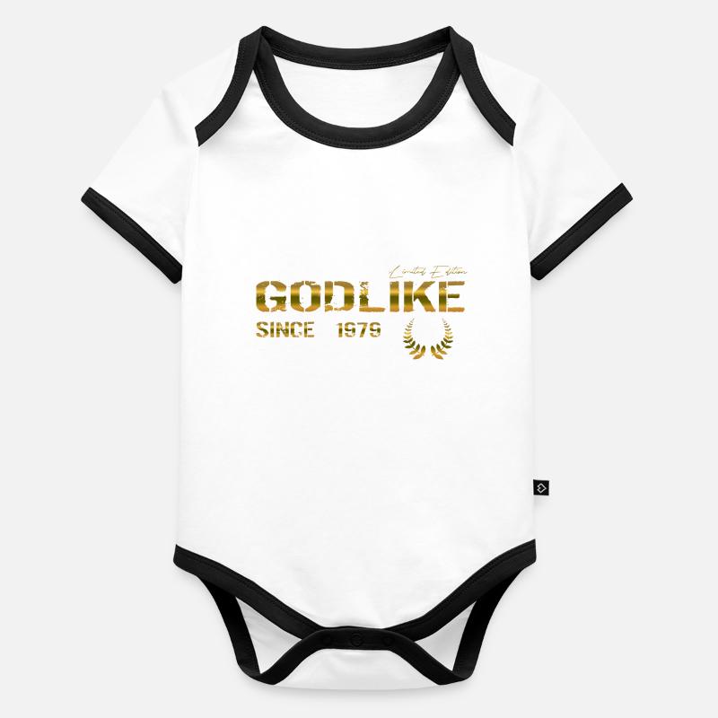 Godlike since 1979 Baby Bio-Kurzarm-Kontrastbody