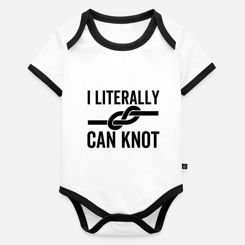 Ich kann buchstäblich knoten Baby Bio-Kurzarm-Kontrastbody