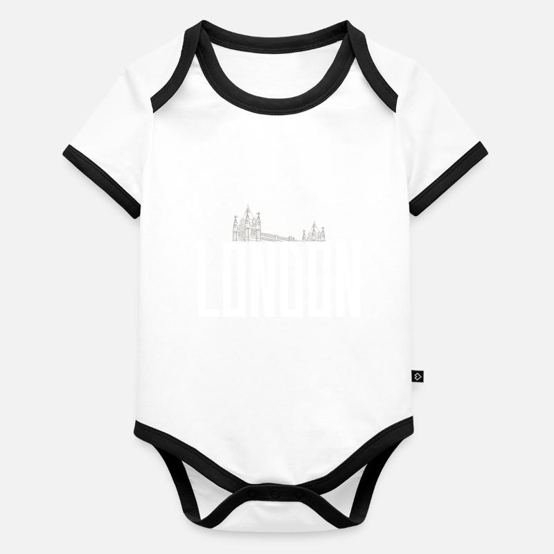 Londre Body Bébé bio contrasté manches courtes