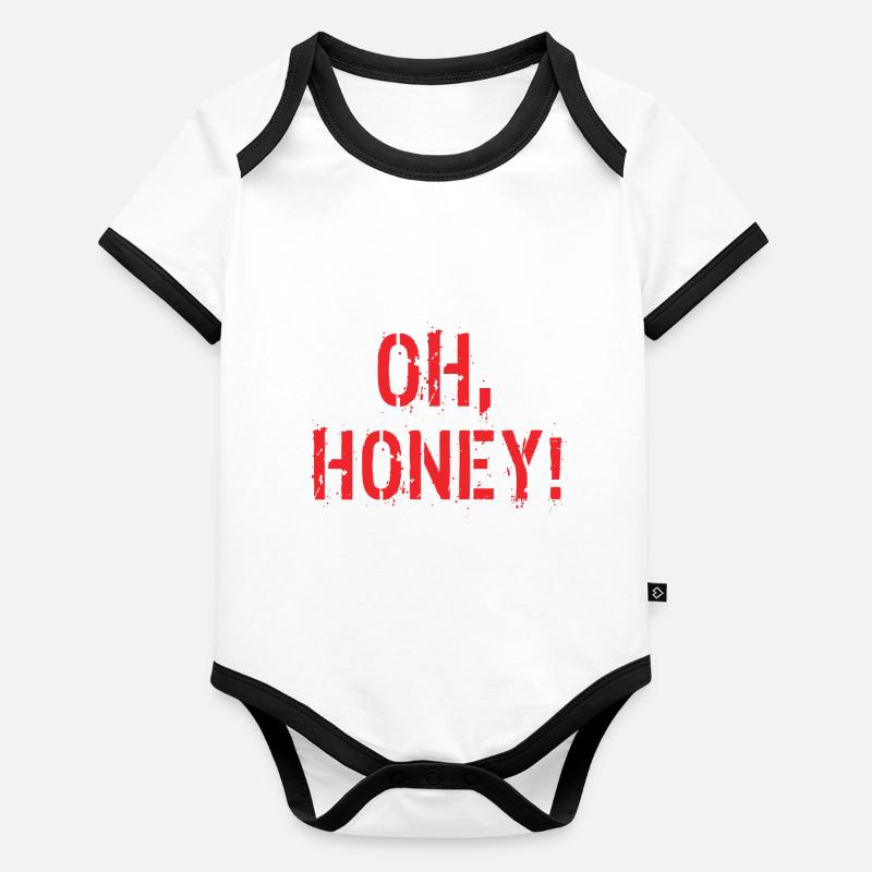 Oh Honey Body Bébé bio contrasté manches courtes