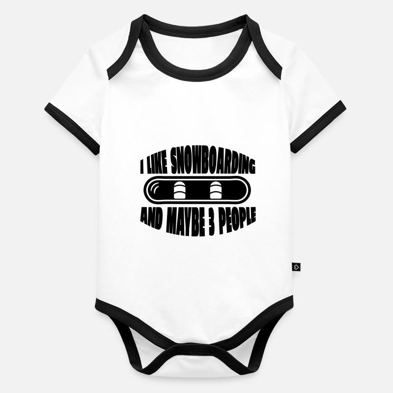 Snowboardfahrer Geschenk Snowboardsport Snowboard Baby Bio-Kurzarm-Kontrastbody