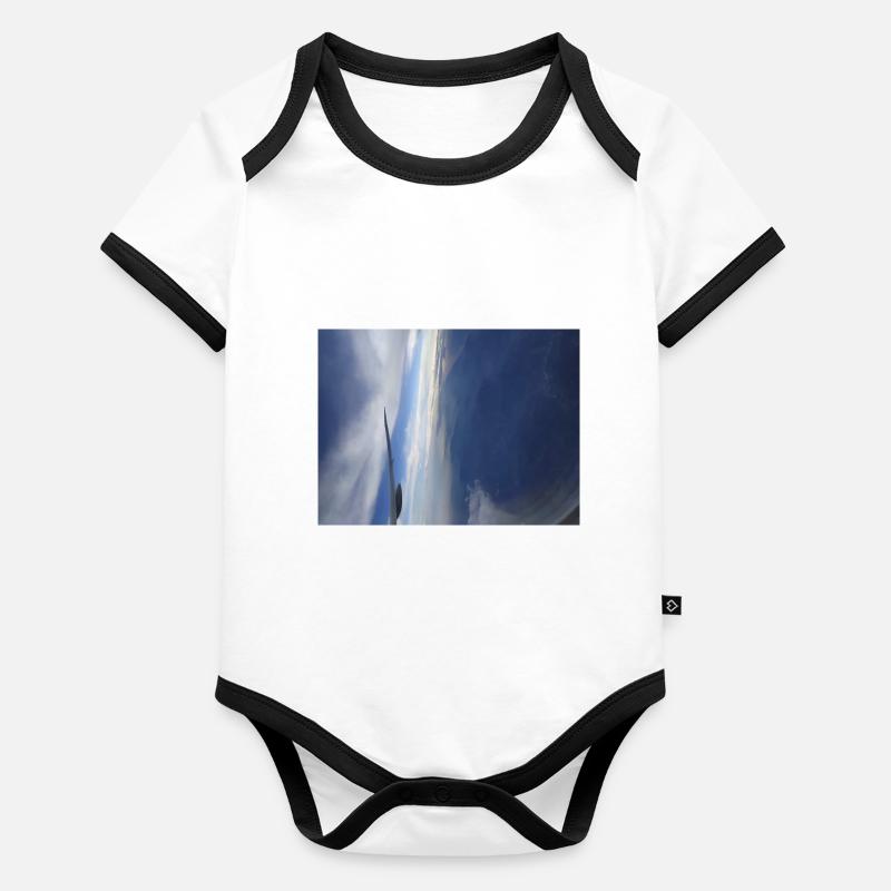 ciel Body Bébé bio contrasté manches courtes