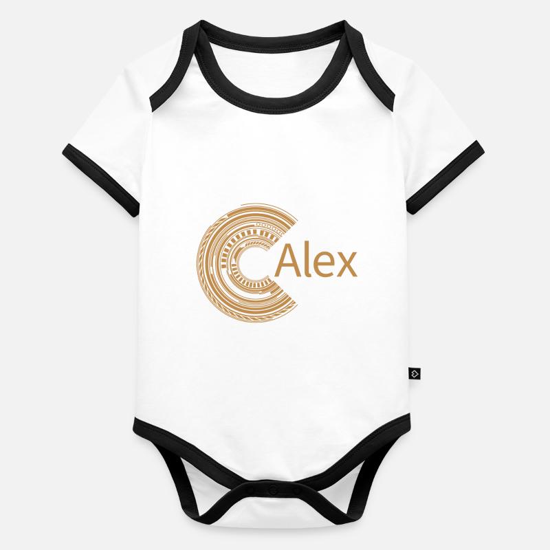Pour Alex Body Bébé bio contrasté manches courtes