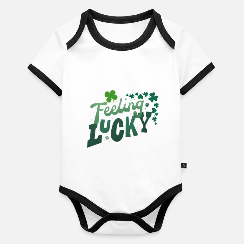 Feeling Lucky Body Bébé bio contrasté manches courtes