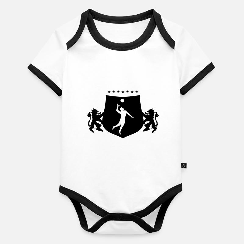 Handball crest Organic Baby Contrasting Bodysuit