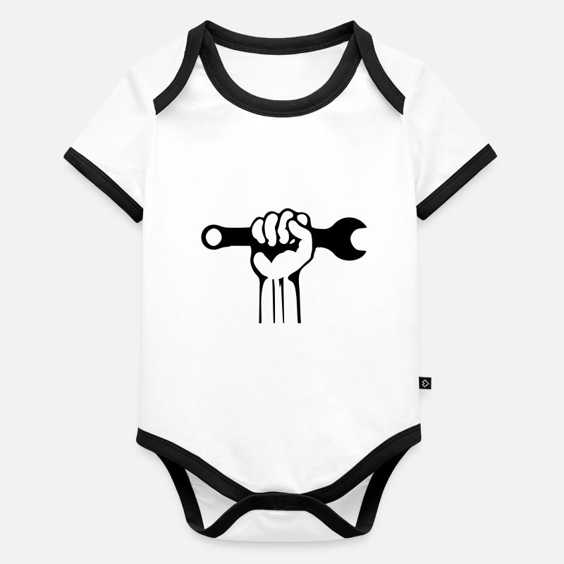 Outils à main Body Bébé bio contrasté manches courtes