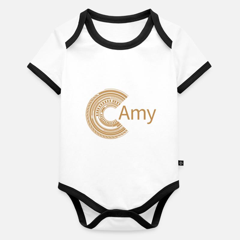For Amy Organic Baby Contrasting Bodysuit