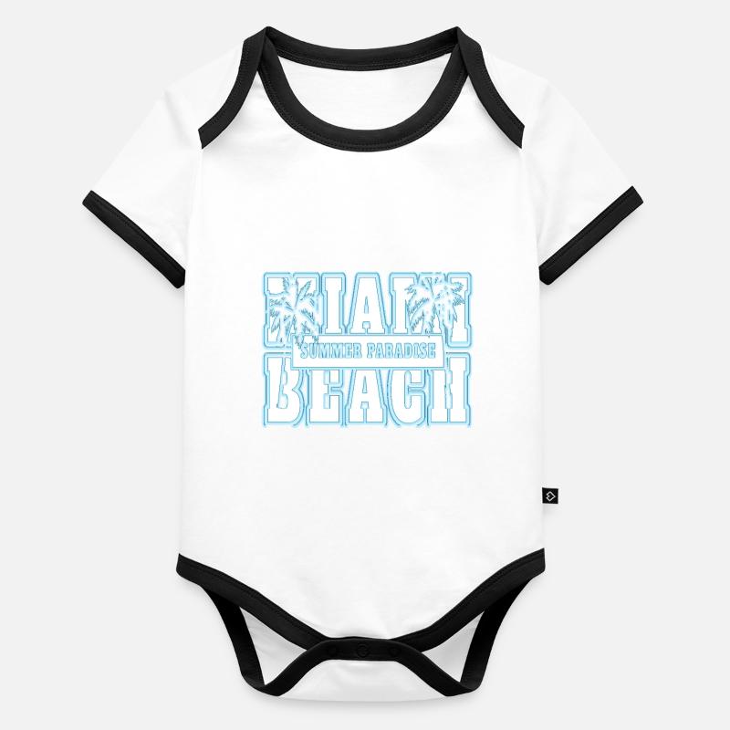 Neon Anime Retro Vintage Cool Pink NGE Baby Bio-Kurzarm-Kontrastbody