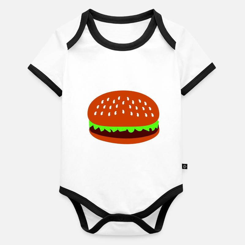 burger Body Bébé bio contrasté manches courtes