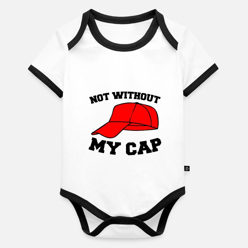 Pas sans ma casquette 002 Body Bébé bio contrasté manches courtes