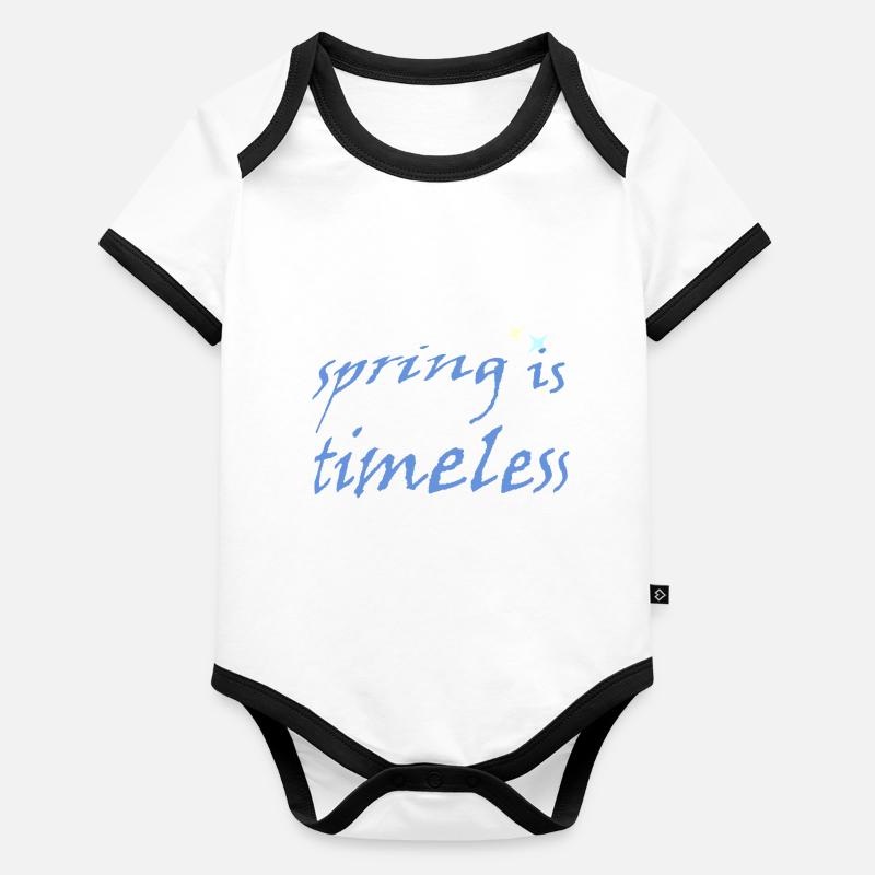 Spring is Timeless Organic Baby Contrasting Bodysuit
