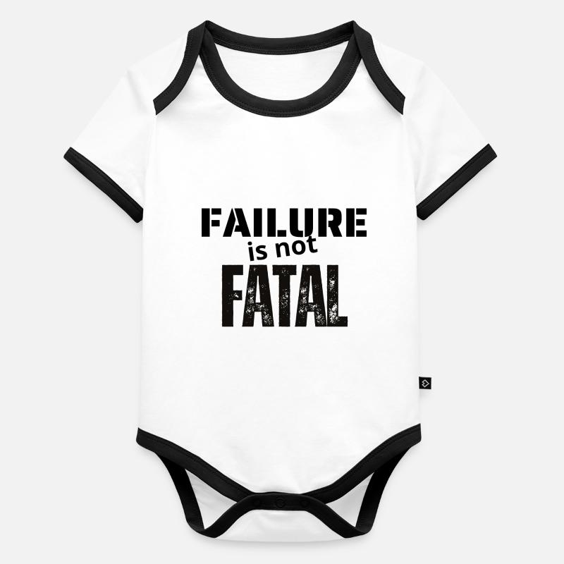 FAILURE is not FATAL Body Bébé bio contrasté manches courtes