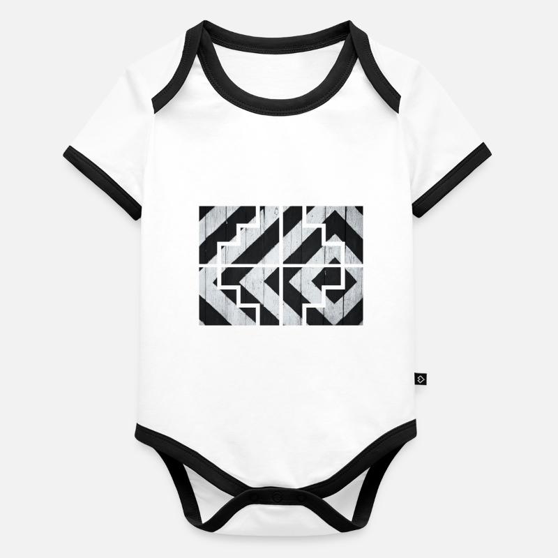 Geometric Organic Baby Contrasting Bodysuit