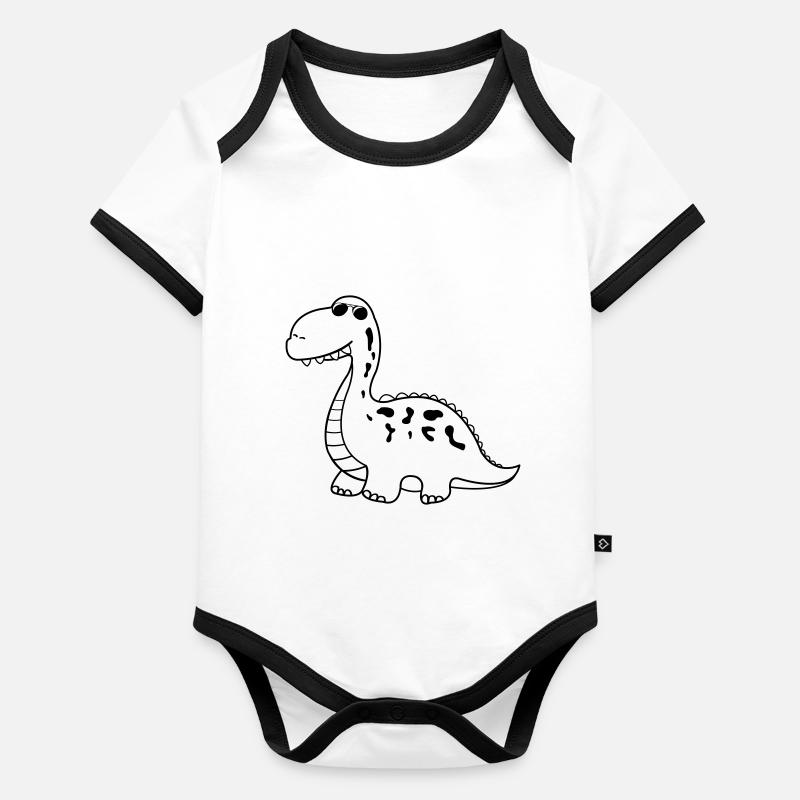 cool dino Baby Bio-Kurzarm-Kontrastbody