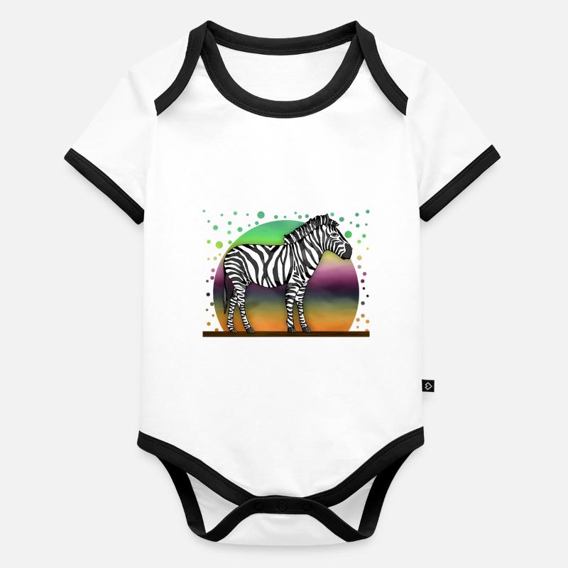 Zebra Organic Baby Contrasting Bodysuit