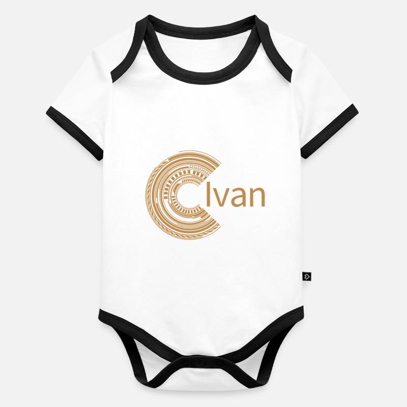 Pour Ivan Body Bébé bio contrasté manches courtes