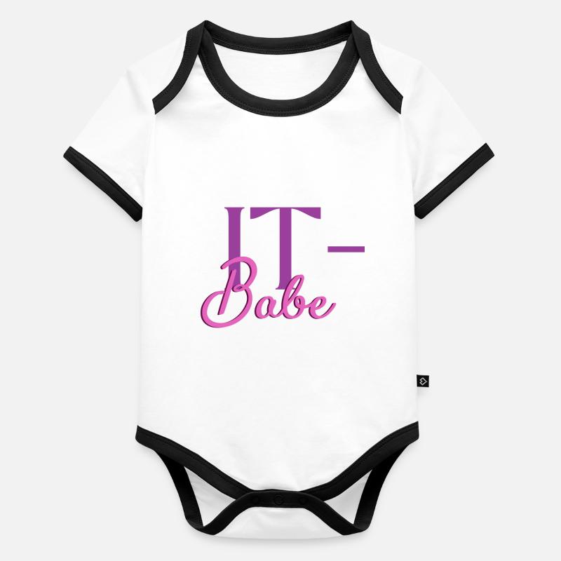 IT-Babe Body Bébé bio contrasté manches courtes