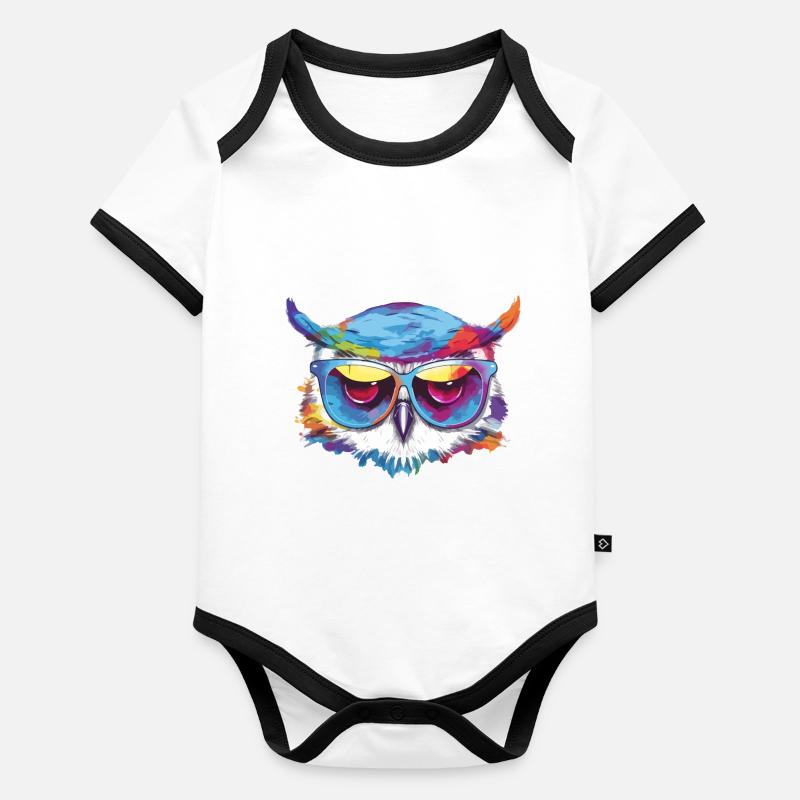 Cabbage the owl Organic Baby Contrasting Bodysuit