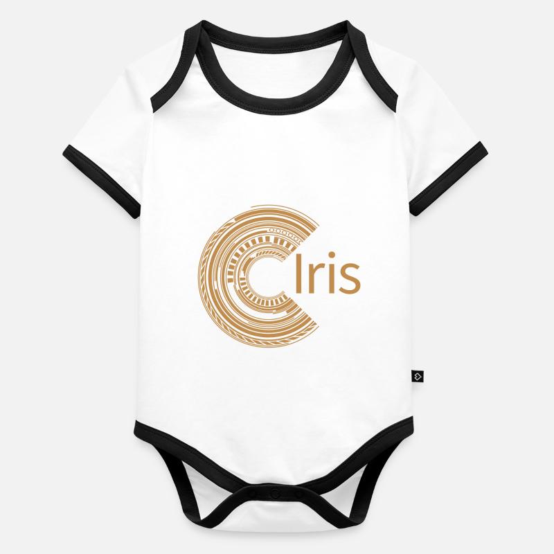 Pour Iris Body Bébé bio contrasté manches courtes