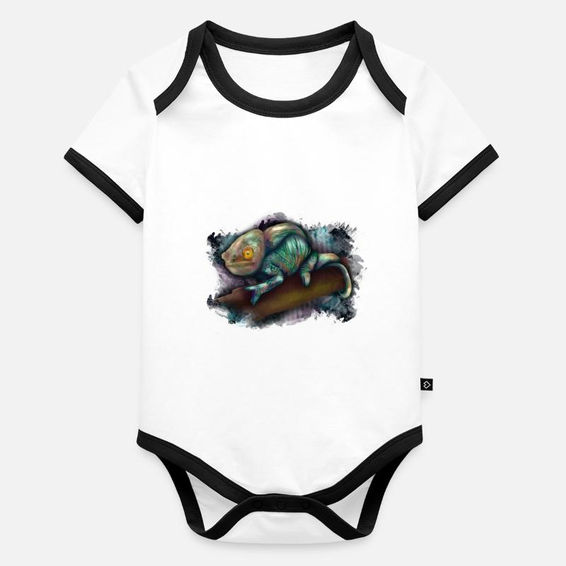 Caméléon Body Bébé bio contrasté manches courtes