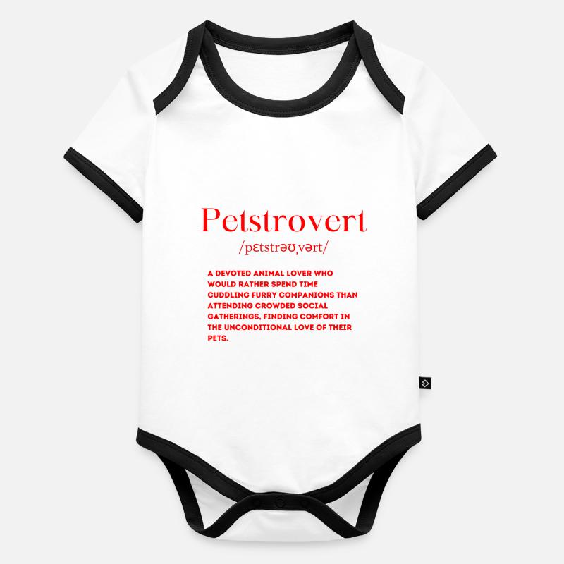 Petstrovert Definition Baby Bio-Kurzarm-Kontrastbody