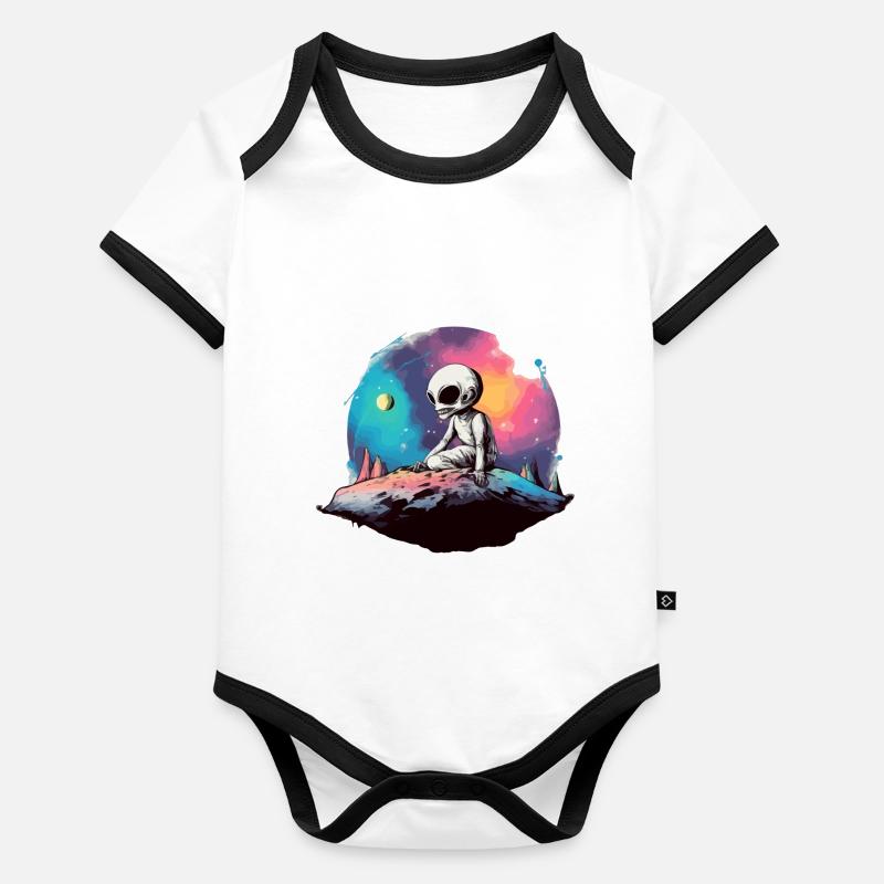 Zex the Alien Organic Baby Contrasting Bodysuit