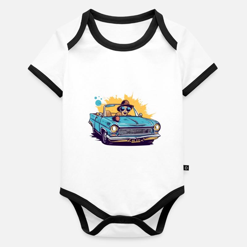 Emma in a convertible Organic Baby Contrasting Bodysuit