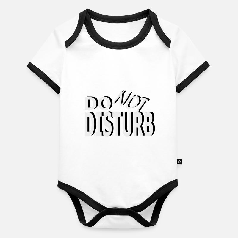 Message: Do Not Disturb Organic Baby Contrasting Bodysuit