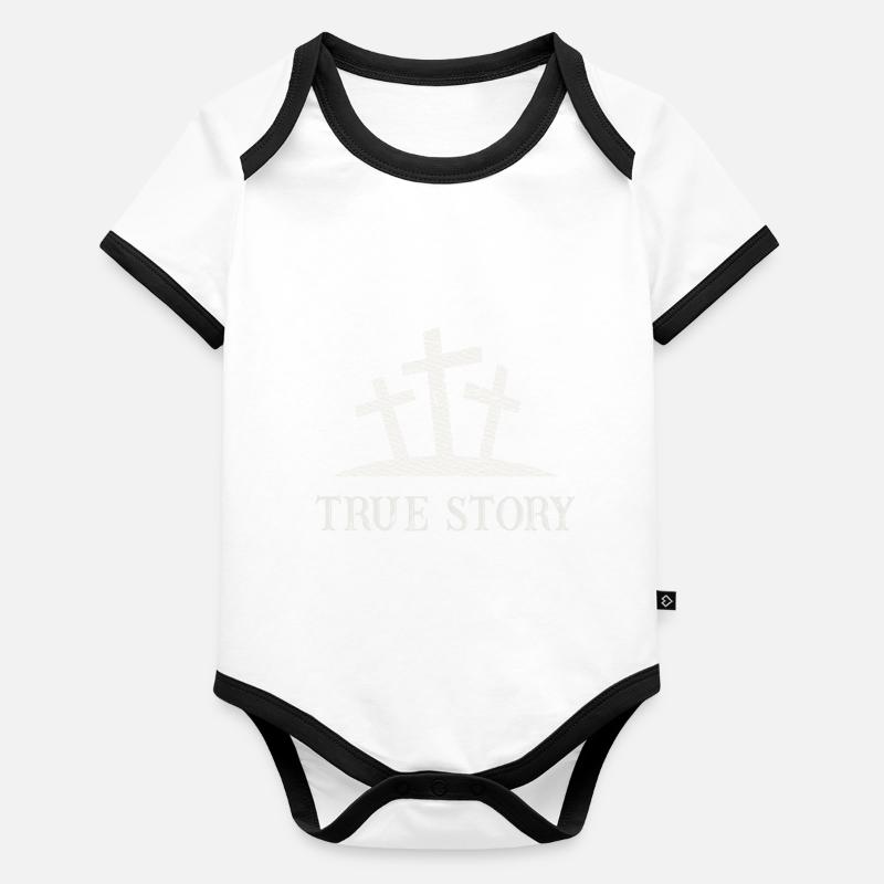 Histoire vraie Body Bébé bio contrasté manches courtes