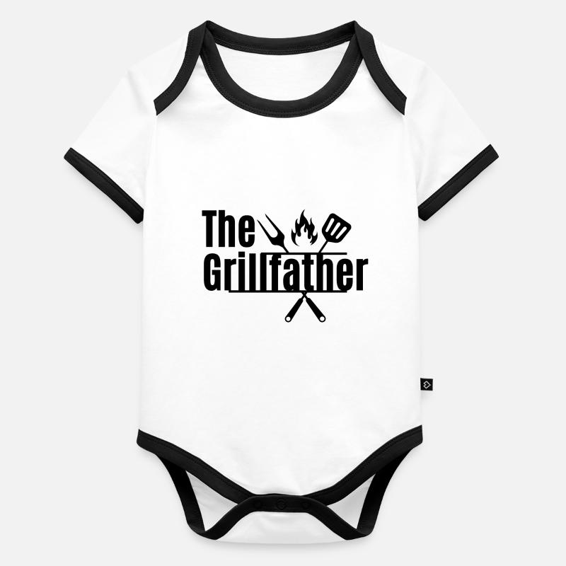 Der Grillvater Baby Bio-Kurzarm-Kontrastbody