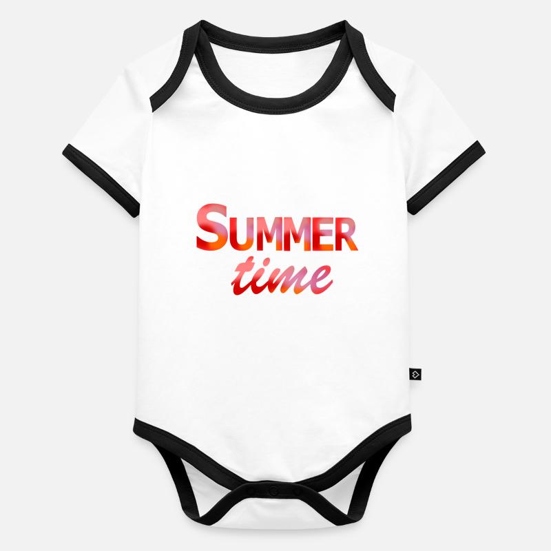 Summer time Organic Baby Contrasting Bodysuit