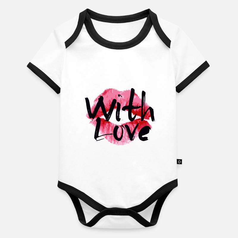 Avec amour Body Bébé bio contrasté manches courtes