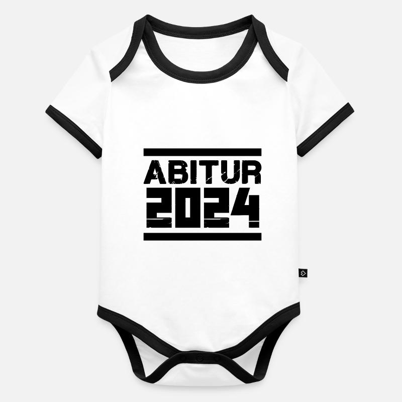 abitur 2024 Baby Bio-Kurzarm-Kontrastbody