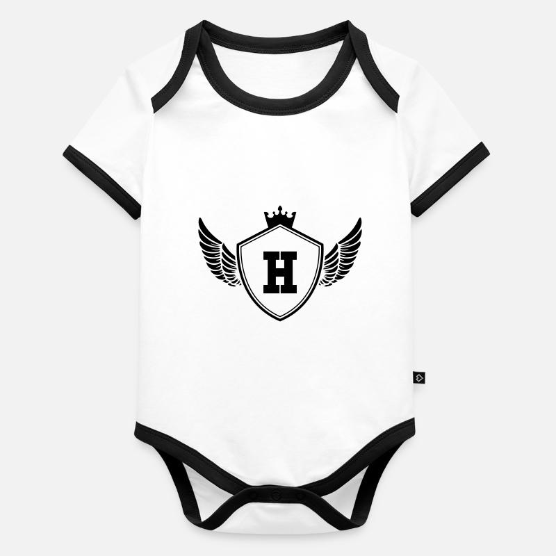 wappen H Baby Bio-Kurzarm-Kontrastbody