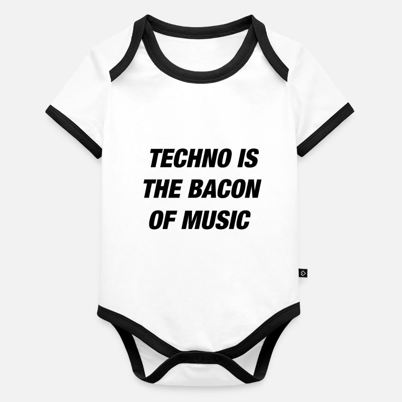 Dancing Dance Music Baby Bio-Kurzarm-Kontrastbody
