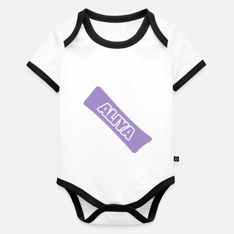 Naissance Aliya Body Bébé bio contrasté manches courtes