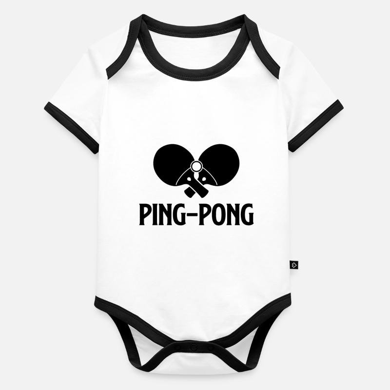 Ping Pong Body Bébé bio contrasté manches courtes