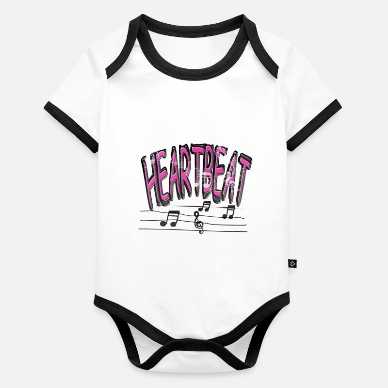 Heartbeat Baby Bio-Kurzarm-Kontrastbody