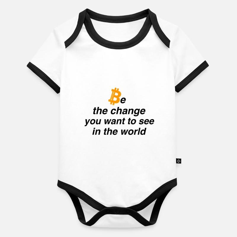 Be the change Baby Bio-Kurzarm-Kontrastbody
