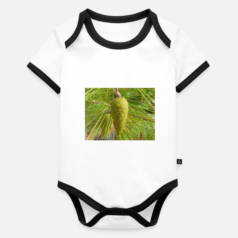Aleppo pine also Jerusalem pine Aleppo-Kiefer Organic Baby Contrasting Bodysuit