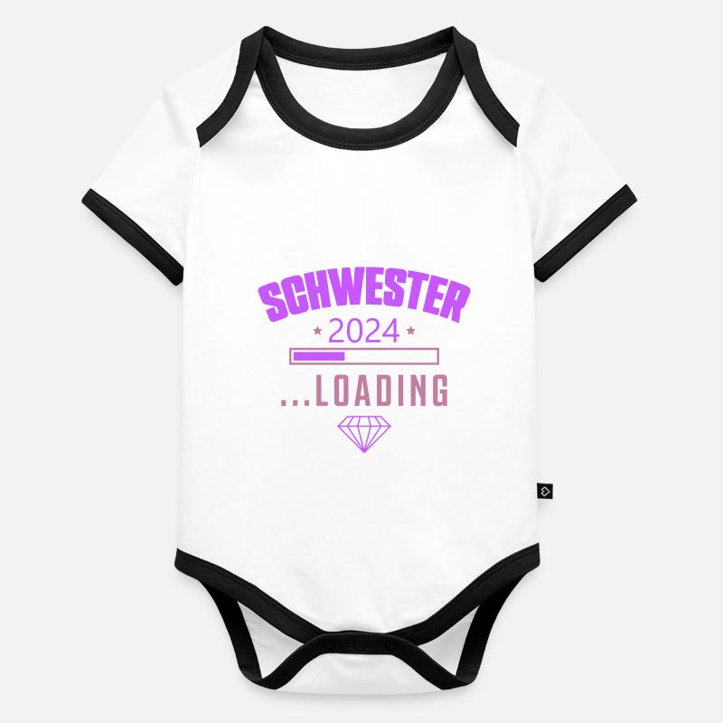 schwester 2024 loading Baby Bio-Kurzarm-Kontrastbody