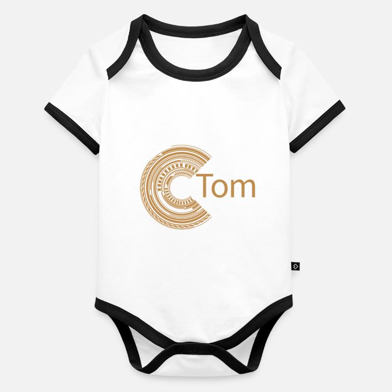 Pour Tom Body Bébé bio contrasté manches courtes