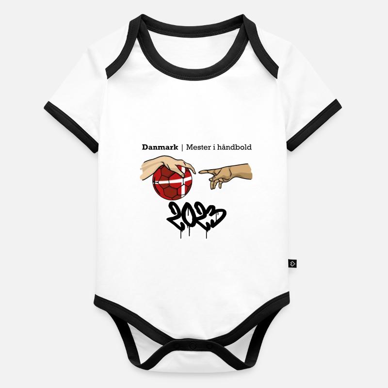 Champion de Handball // Danemark // 2023 Body Bébé bio contrasté manches courtes