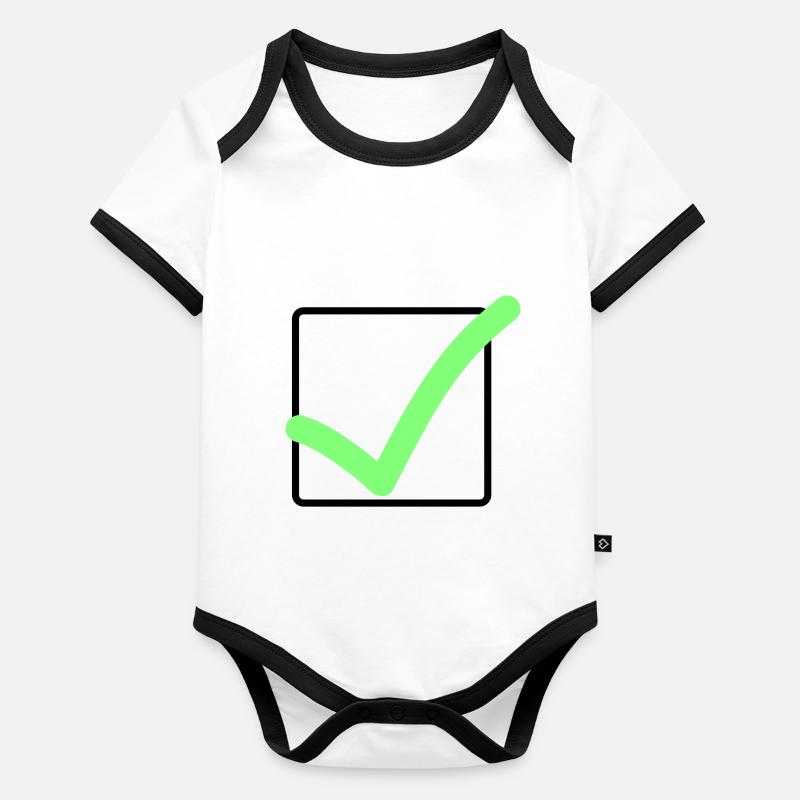 Hook correctly Organic Baby Contrasting Bodysuit