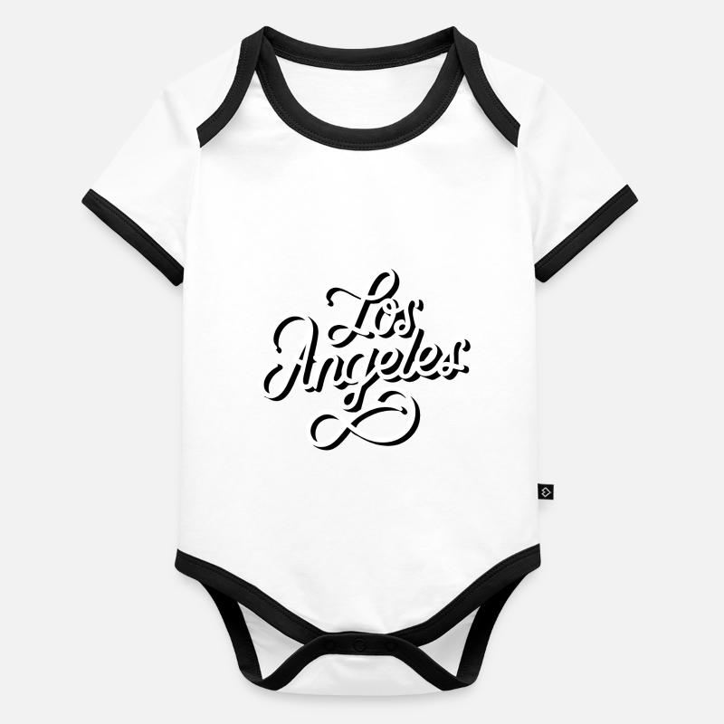 Los Angeles Body Bébé bio contrasté manches courtes