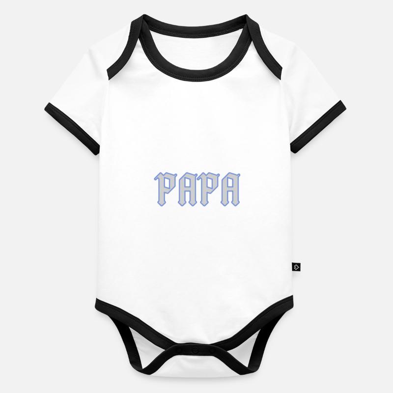 papa Body Bébé bio contrasté manches courtes