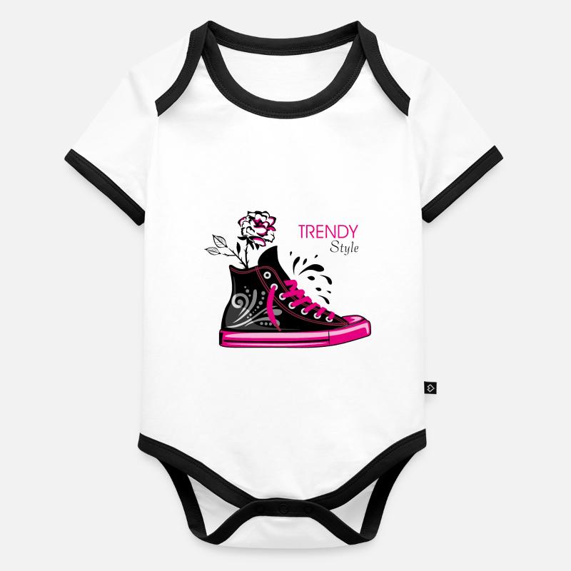 Des baskets stylées et tendance Body Bébé bio contrasté manches courtes